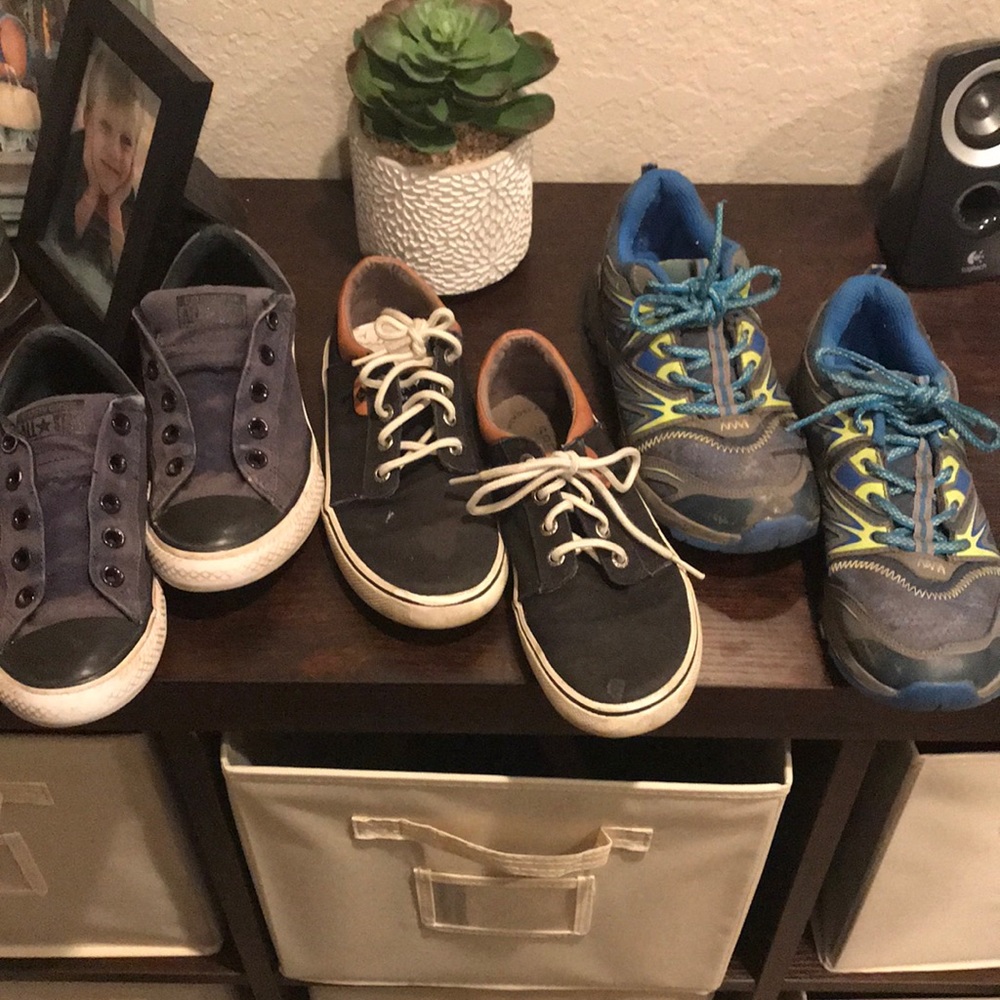 Sperry, Converse and Merrel boys 2-2.5 youth